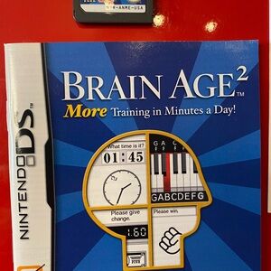 Nintendo Brain Age 2 Game - Blue and Red Cover